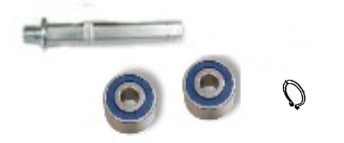 Clutch Shaft, 3.5 inch for Moby S + bearings + Snap ring - Click Image to Close