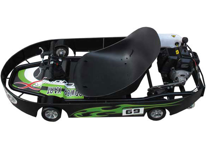 Power Kart 50 in Race Trim - Black/Green or Black/Silver - Click Image to Close